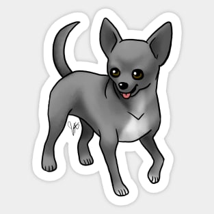 Dog - Chihuahua - Short Haired - Gray Sticker